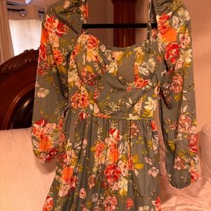 Floral Long Sleeve Dress